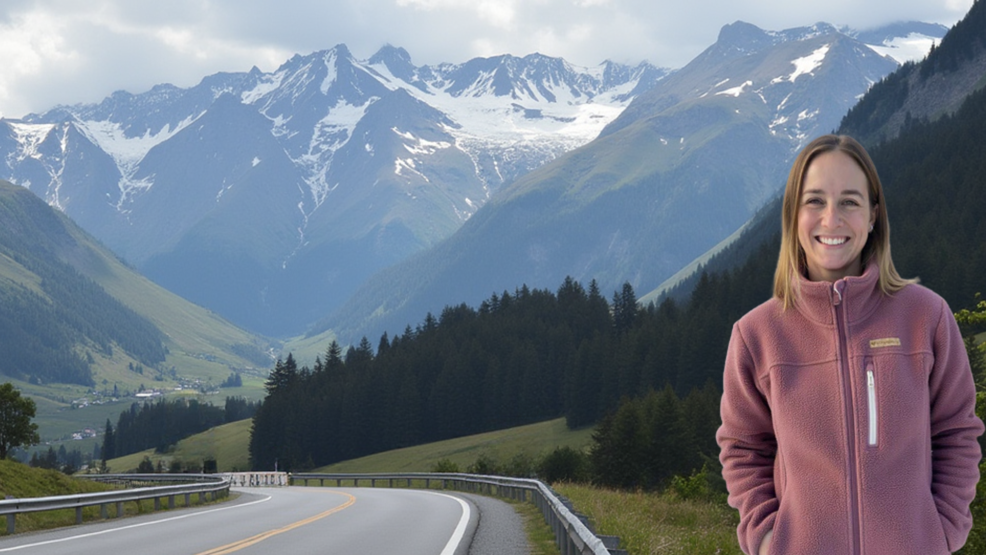 Frau mit Sherpa Fleece Jacke