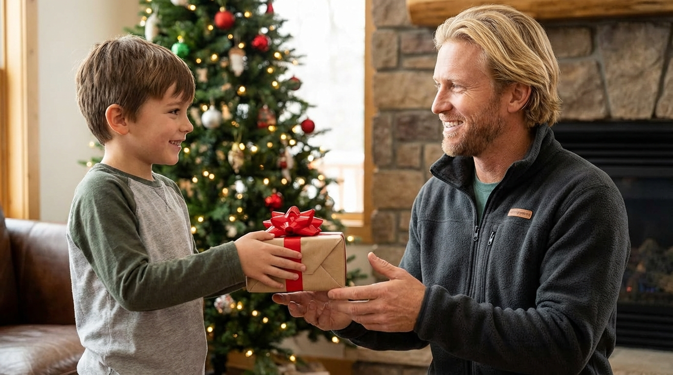 Geschenkideen zum Vatertag: Grill, Uhr, Bier, Pullover.