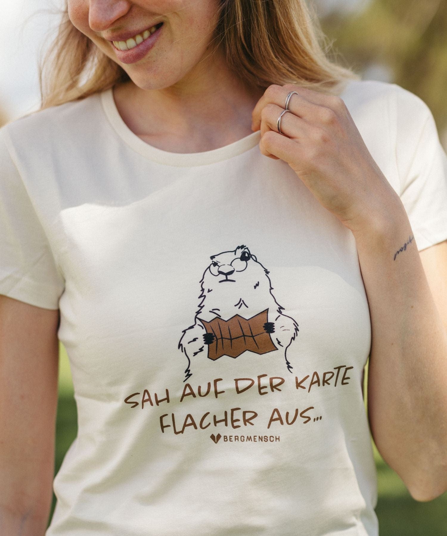Sah auf der Karte flacher aus - Damen Premium Organic Shirt
