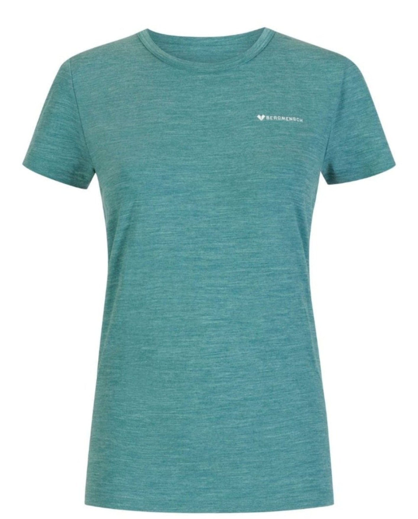 Logo Basic Damen Bergmensch Merino Cloudblend Shirt deep teal