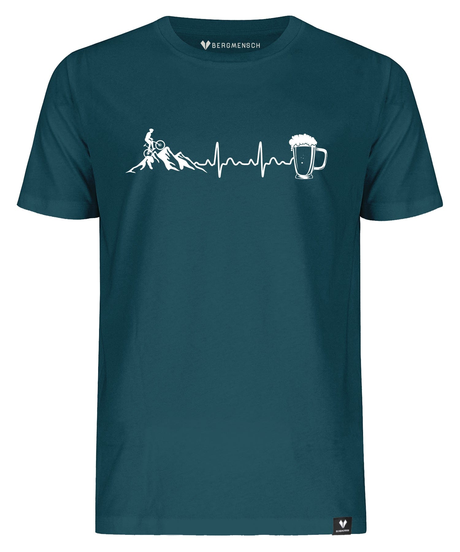 Herzschlag Mountainbike Bier - Unisex Premium Organic Shirt
