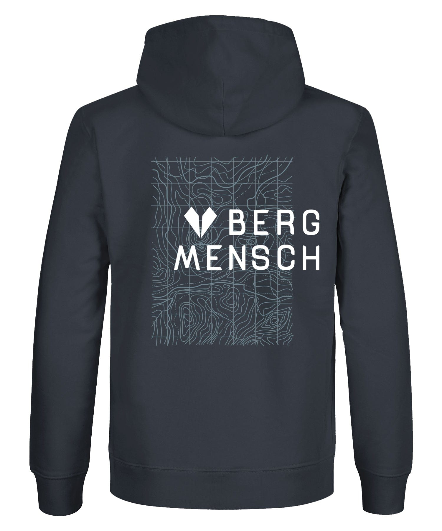 Höhenlinie (Backprint) - Unisex Premium Organic Hoodie