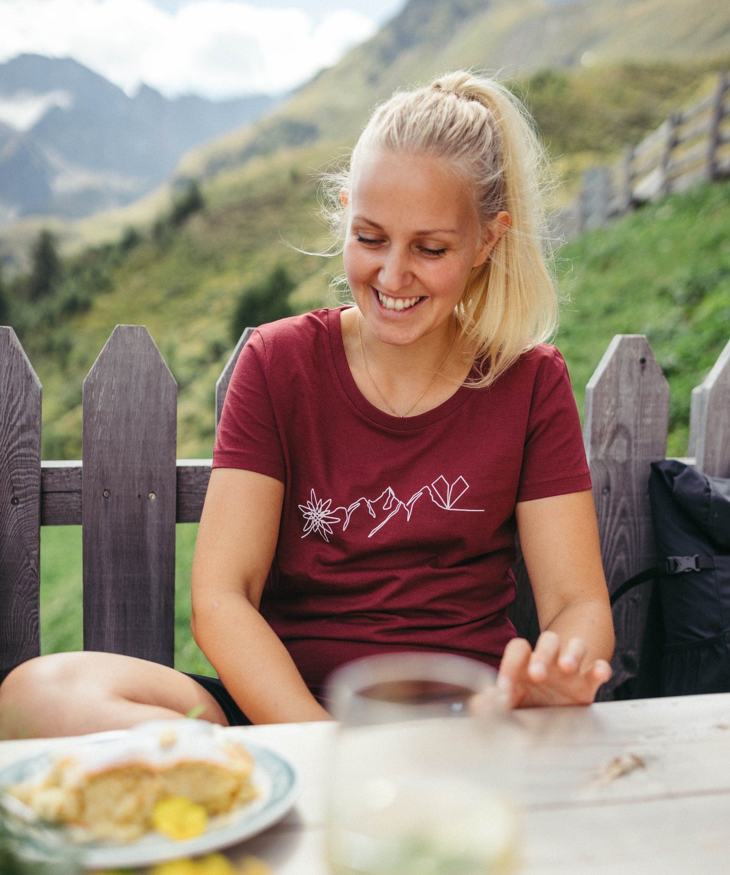 Edelweiss Lineart - Damen Premium Organic Shirt