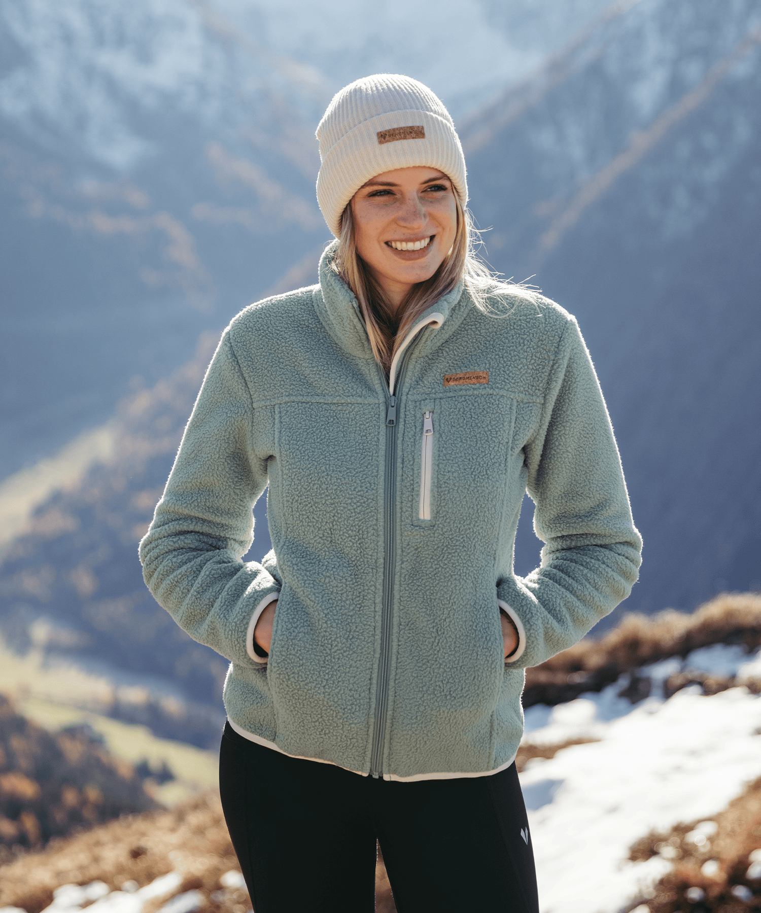 Damen Sherpa Fleece Jacke