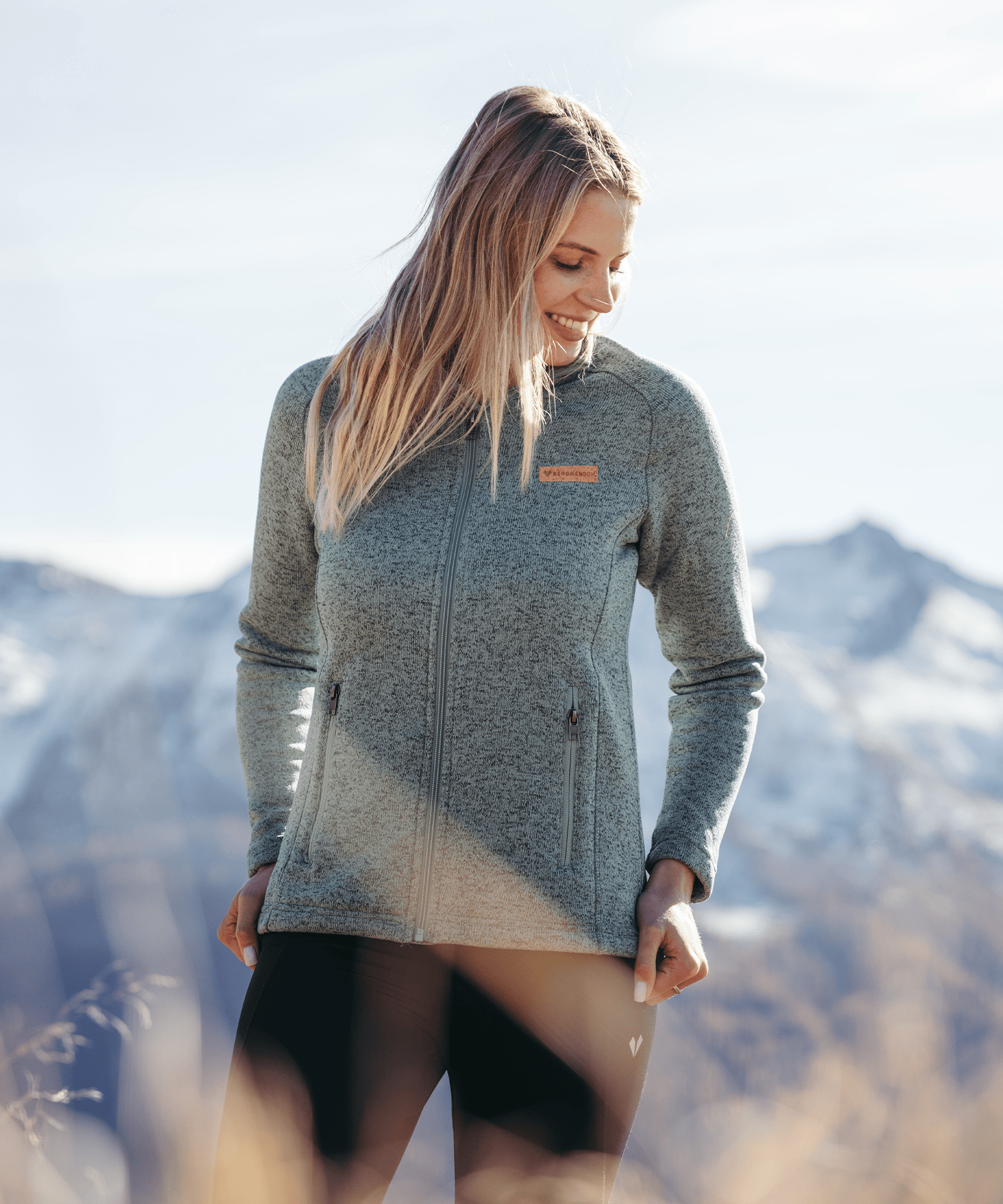 BERGMENSCH® - Damen Strickfleece-Jacke
