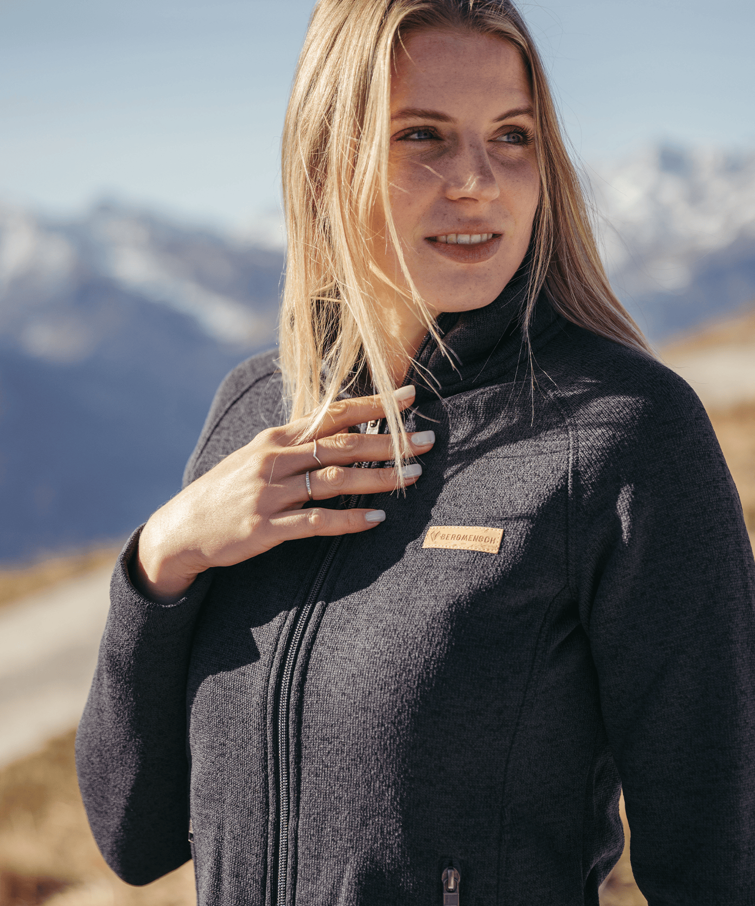 BERGMENSCH® - Damen Strickfleece-Jacke