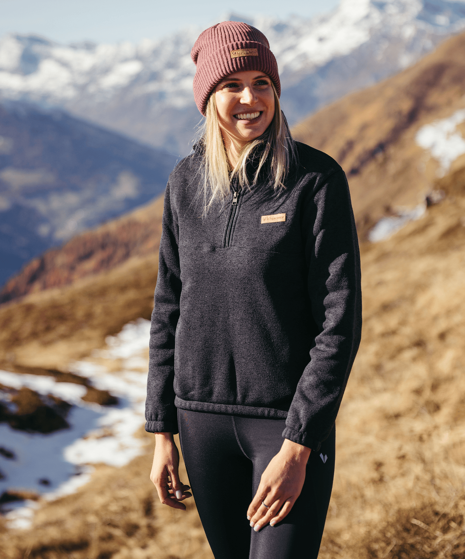 BERGMENSCH® - Damen Half-Zip Strickfleece