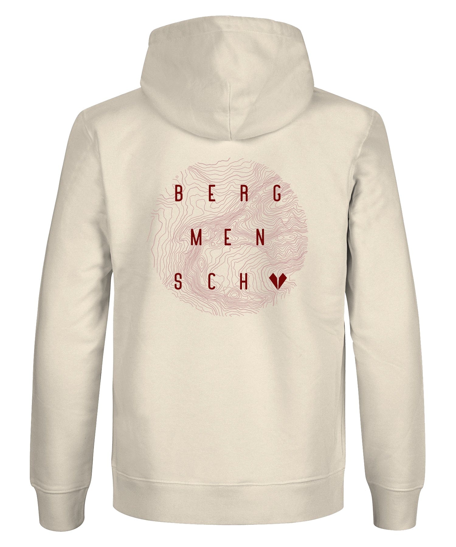 Bergmensch Topografie (rot) - Unisex Premium Organic Hoodie