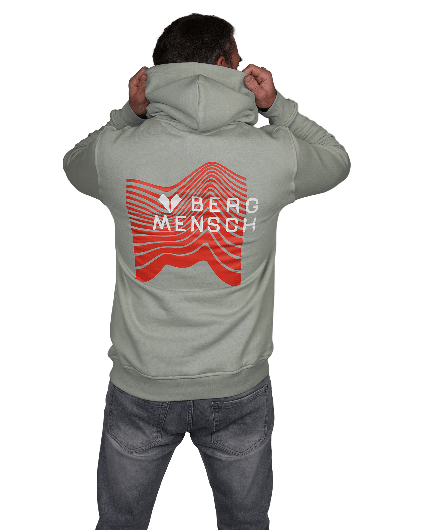 Bergmensch Retro (Backprint) - Unisex Premium Organic Hoodie