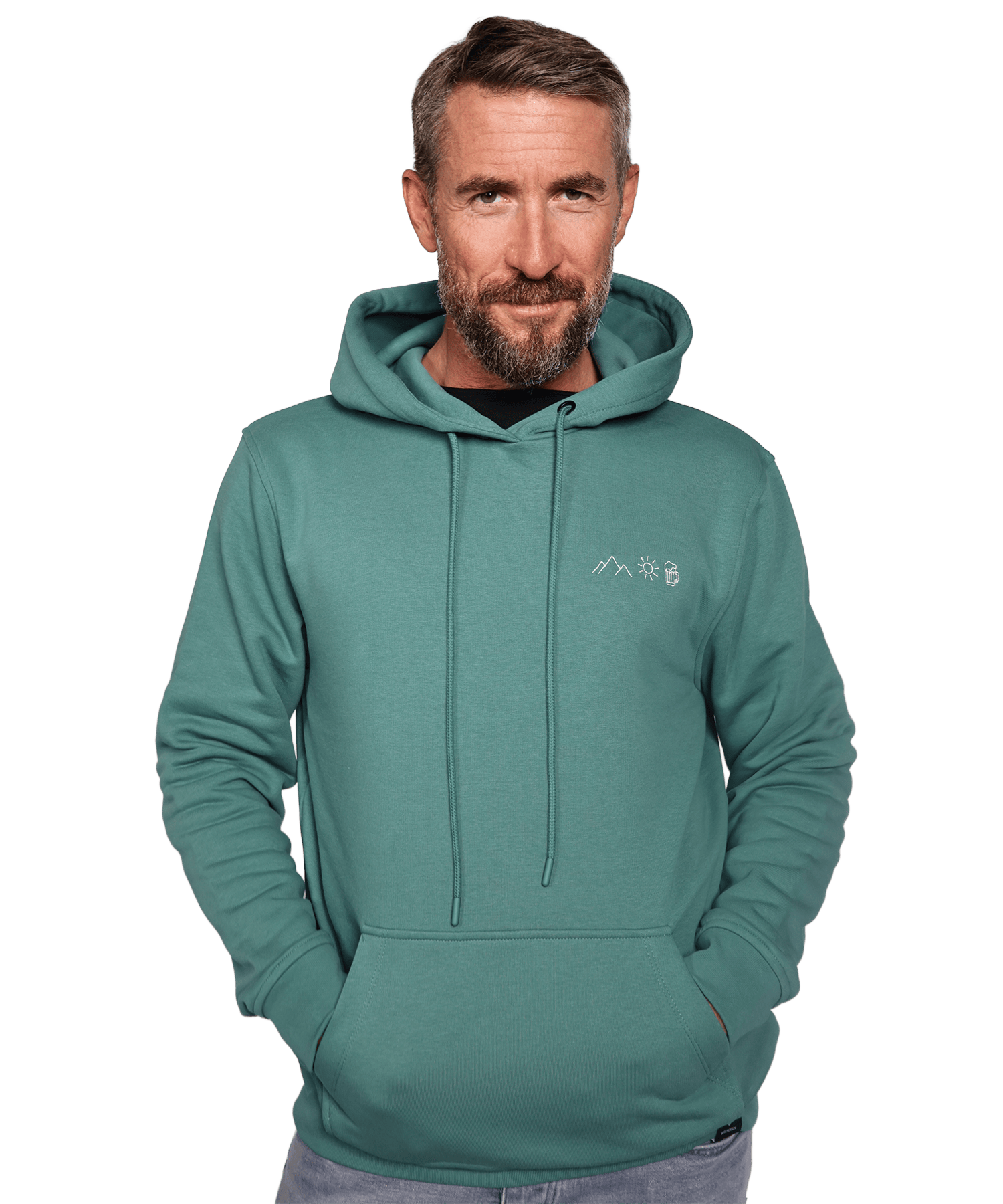 Berg Sonne Bier Stick - Unisex Premium Organic Hoodie