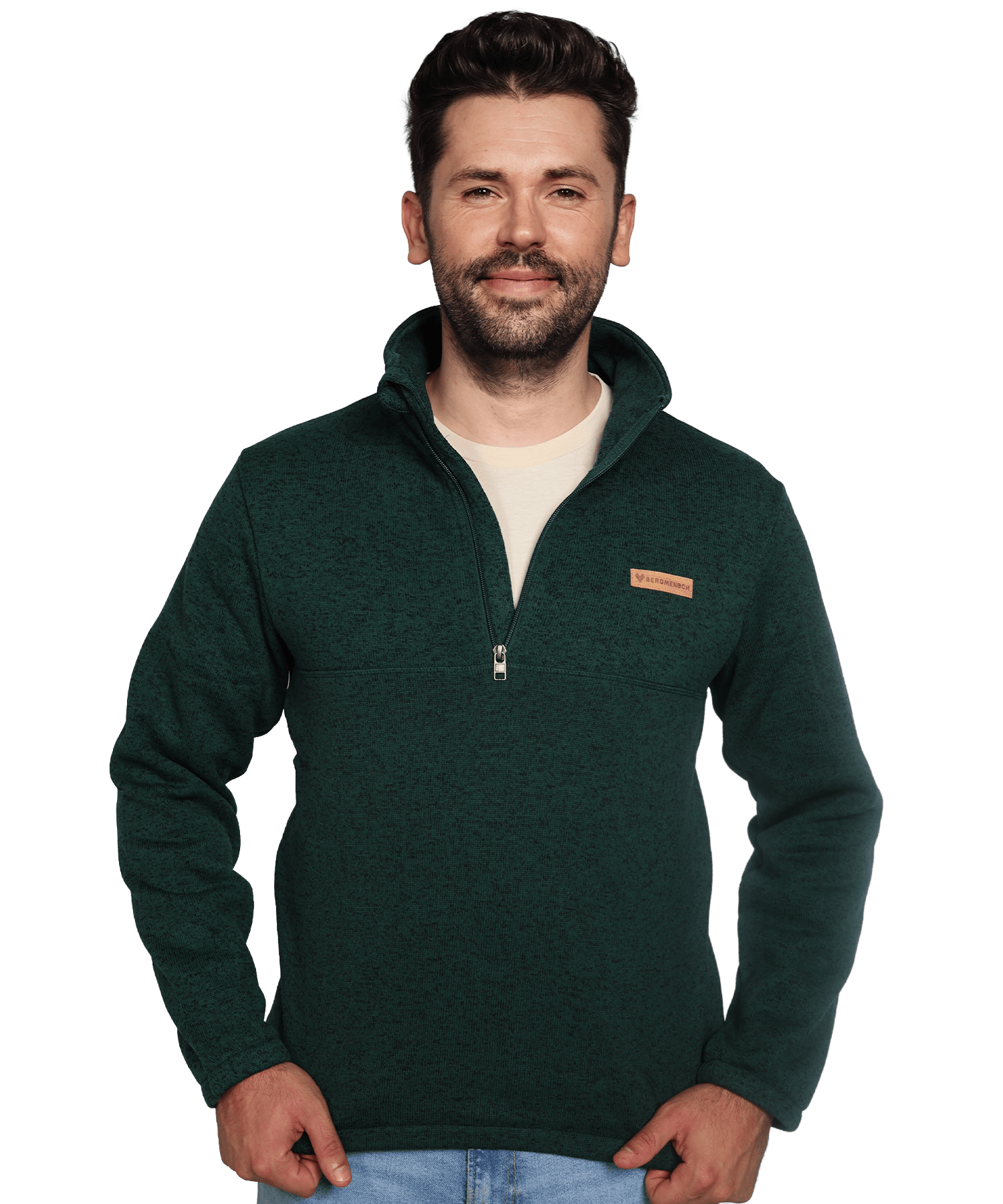 BERGMENSCH® - Herren Half-Zip Strickfleece