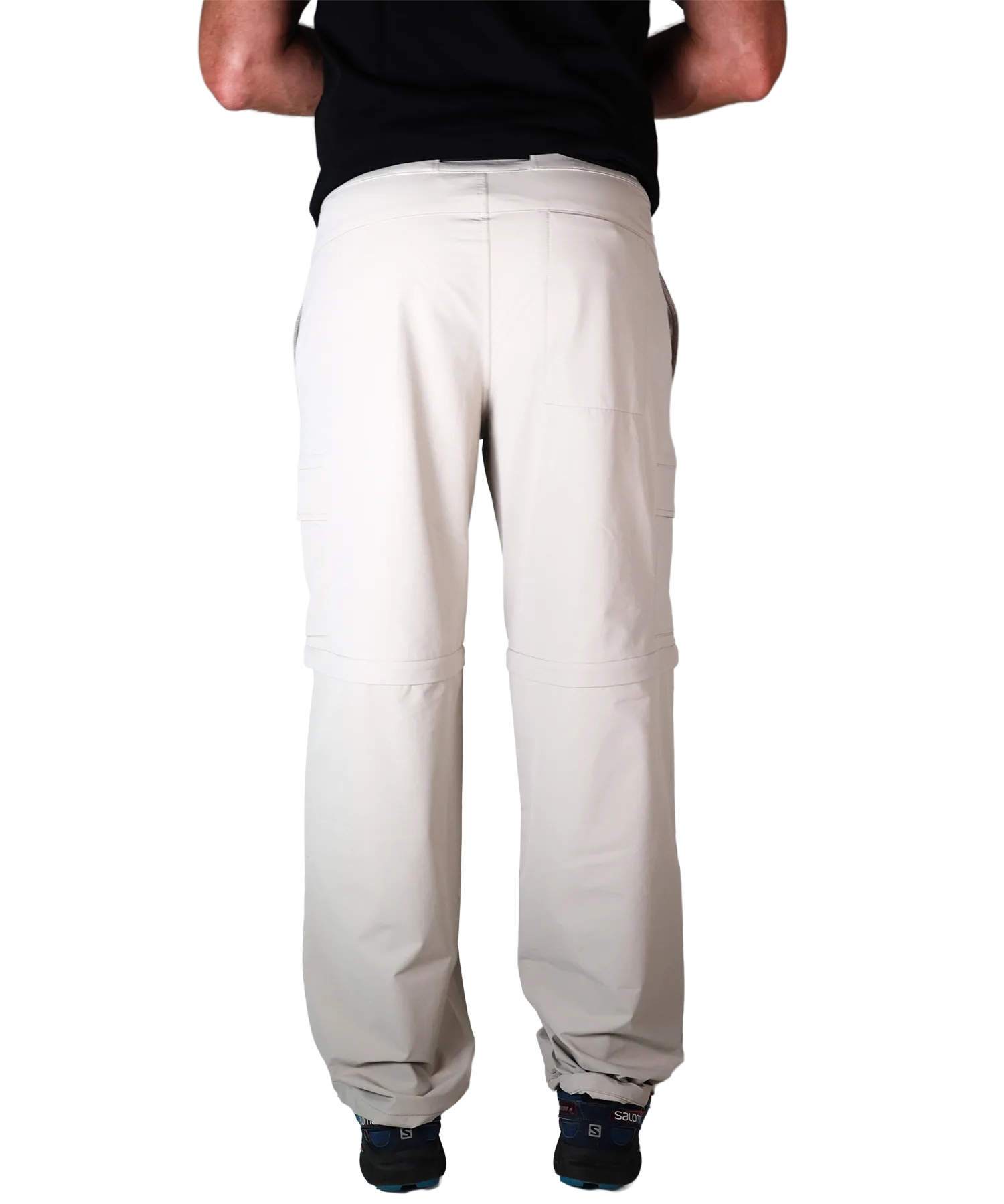 Rückansicht Bergmensch Zip off Hose Herren in Warm Taupe