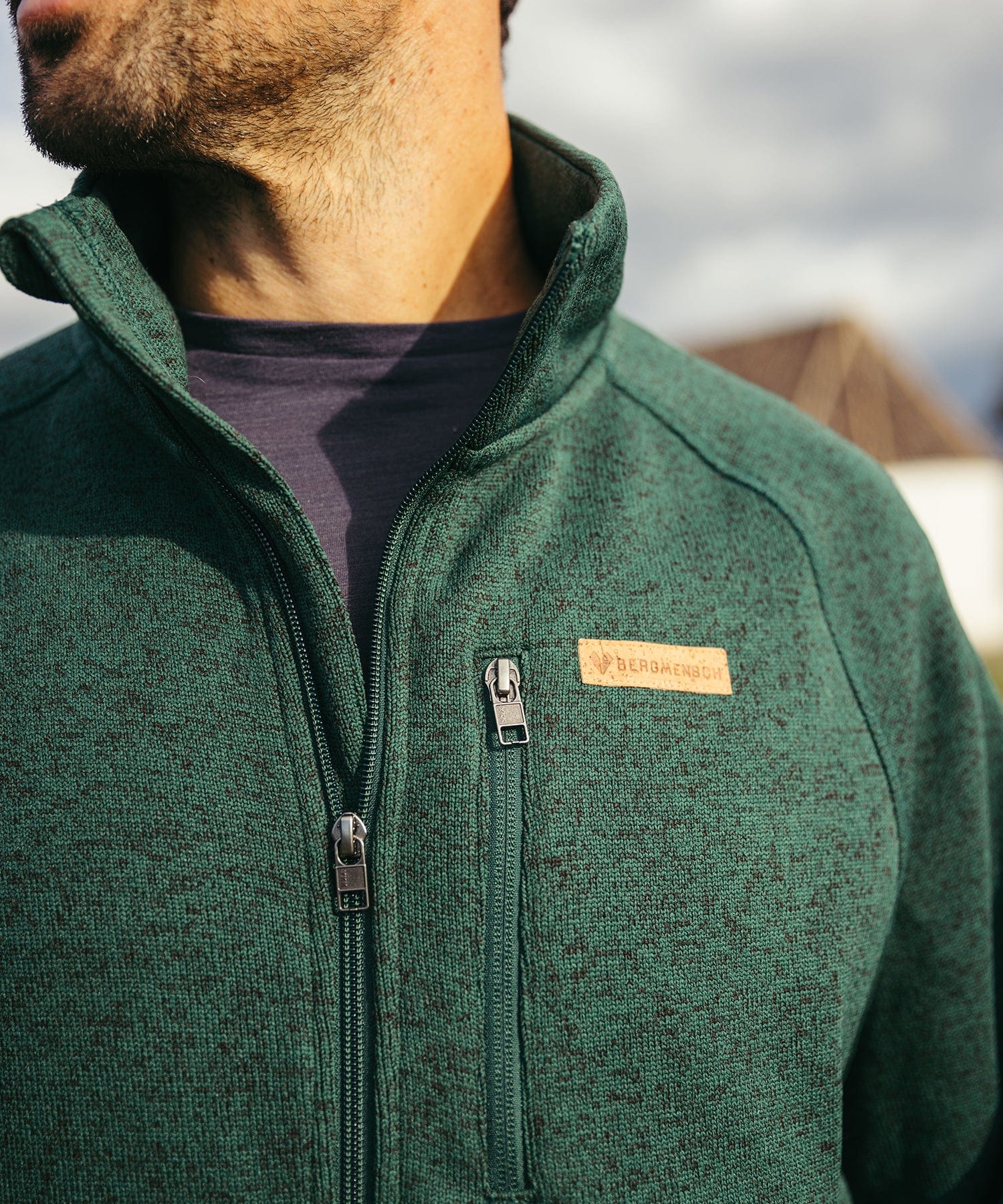 BERGMENSCH® - Herren Strickfleece-Jacke
