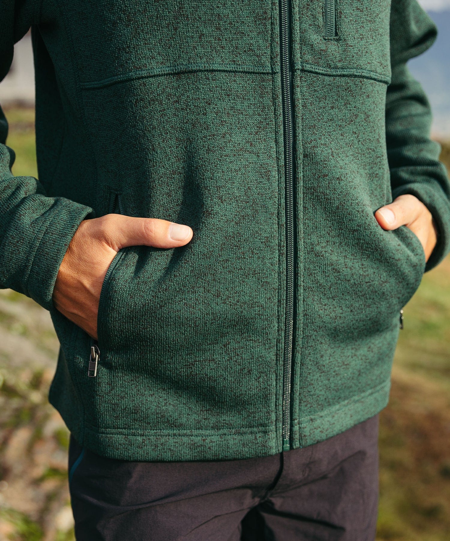 BERGMENSCH® - Herren Strickfleece-Jacke