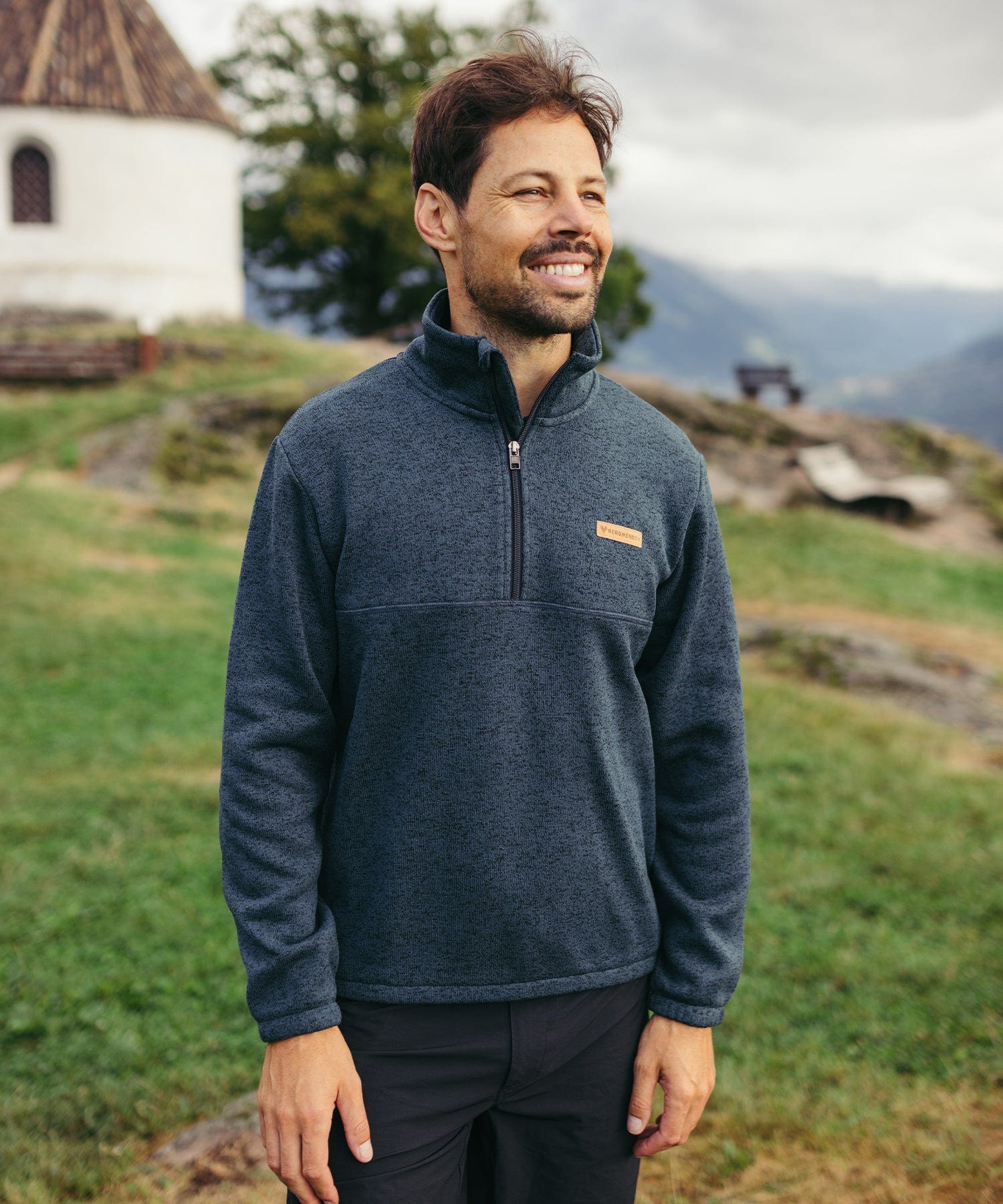 BERGMENSCH® - Herren Half-Zip Strickfleece