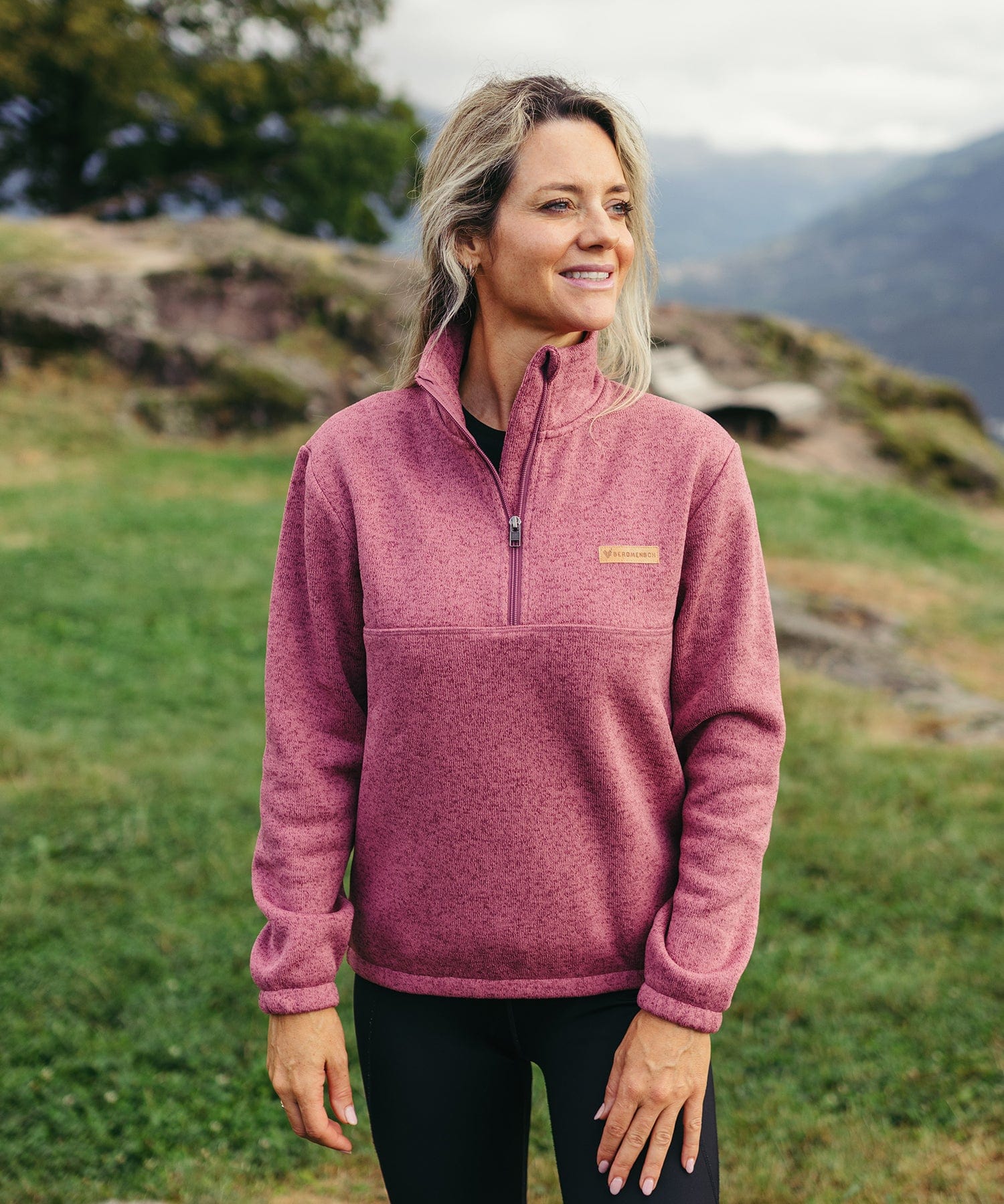BERGMENSCH® - Damen Half-Zip Strickfleece