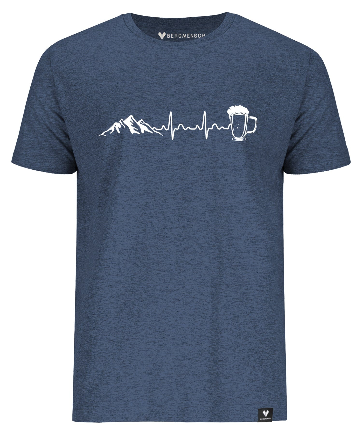 Herzschlag Berge und Bier - Herren Premium Organic Shirt von Bergmensch