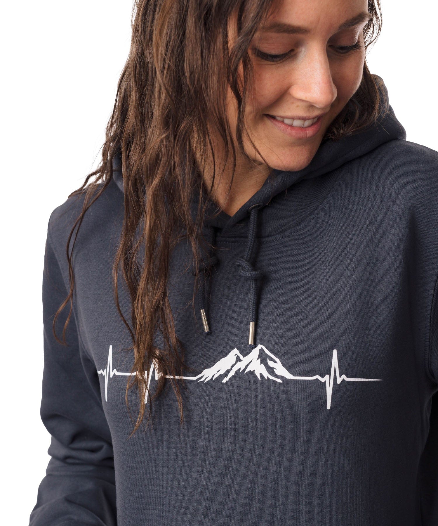 Herzschlag Berge - Unisex Premium Organic Hoodie von Bergmensch
