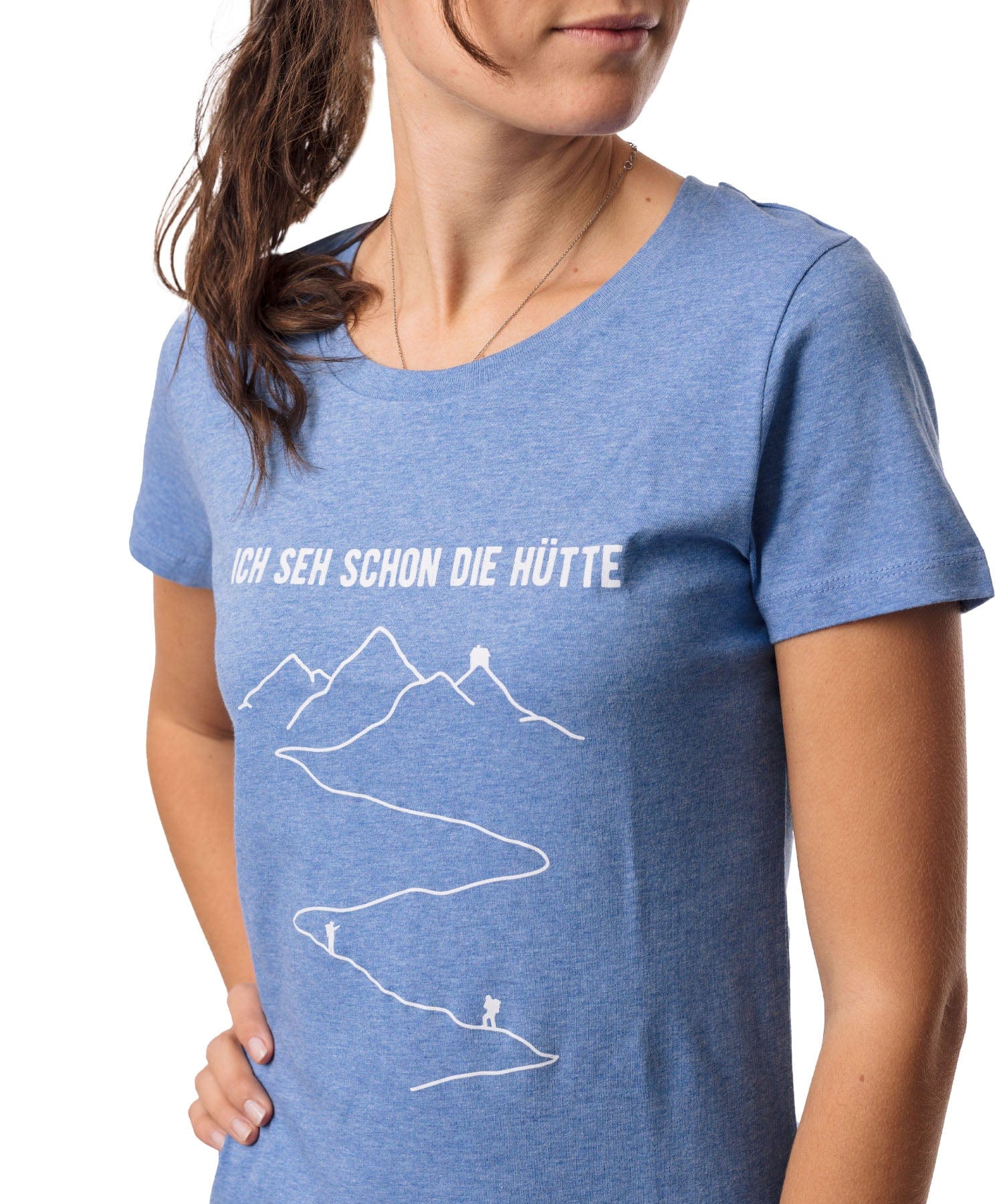Ich seh schon die Hütte - Damen Premium Organic Shirt von Bergmensch