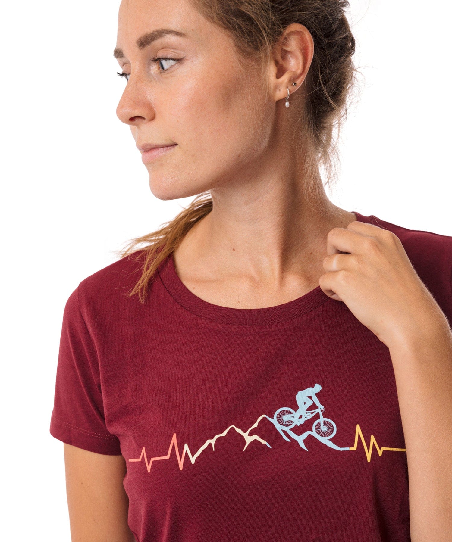 Vintage Herzschlag Mountainbike - Damen Premium Organic Shirt von Bergmensch