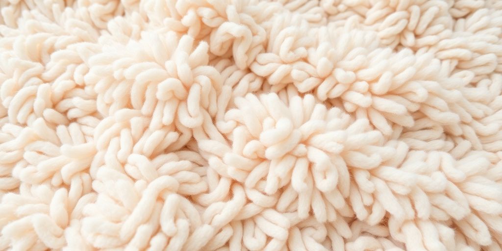 Weiches Teddyfleece Gewebe mit flauschiger Textur.