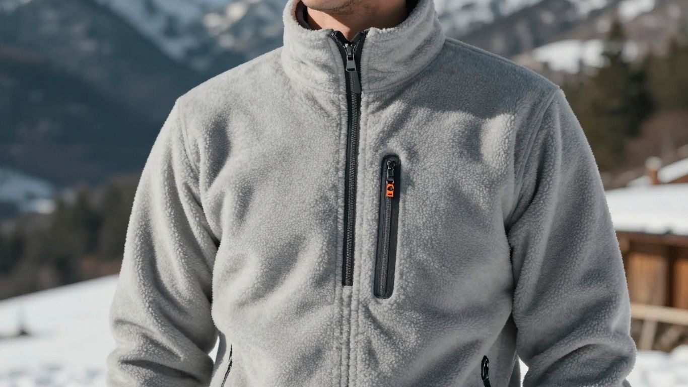 Fleecejacke unter Skijacke im Schnee