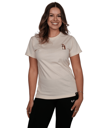 Murmeltier Blumen (Stick) - Damen Premium Organic Shirt