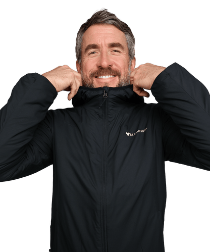 Detailbild der BERGMENSCH Herren Thermolite Jacke in schwarz
