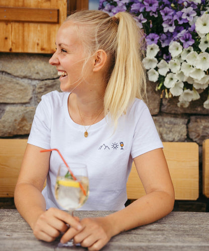 Berg Sonne Spritz (Stick) - Damen Premium Organic  Shirt