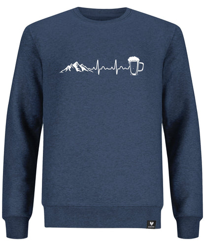 Herzschlag Berge und Bier - Unisex Premium Organic Sweatshirt