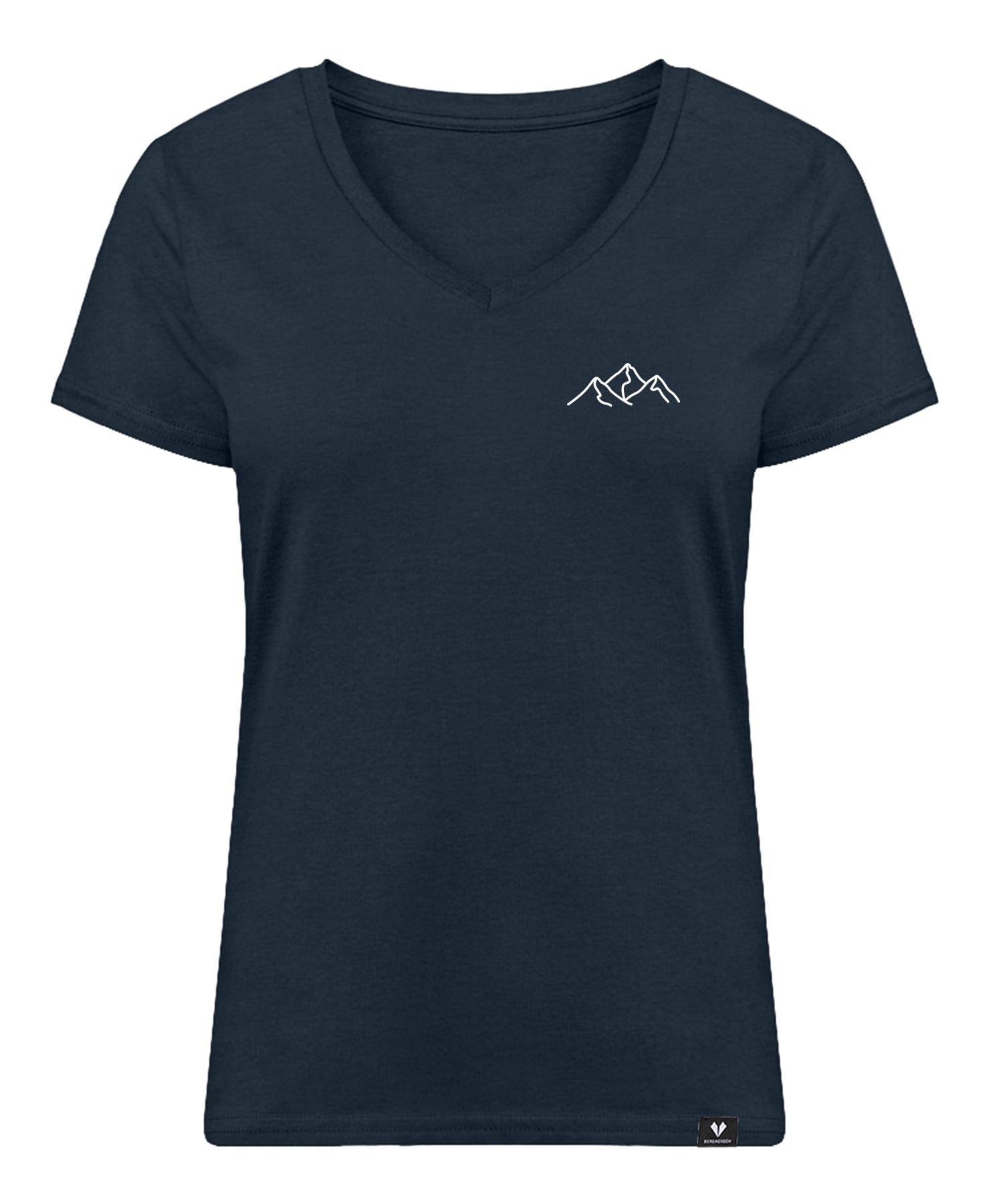 Bergsilhouette (Stick) - Damen Premium Organic V-Neck Shirt