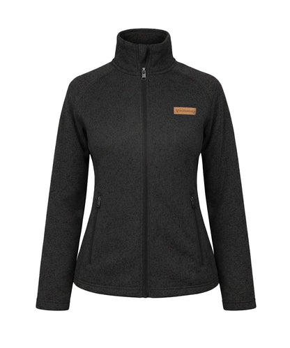 BERGMENSCH Damen Strickfleece Jacke in Schwarz