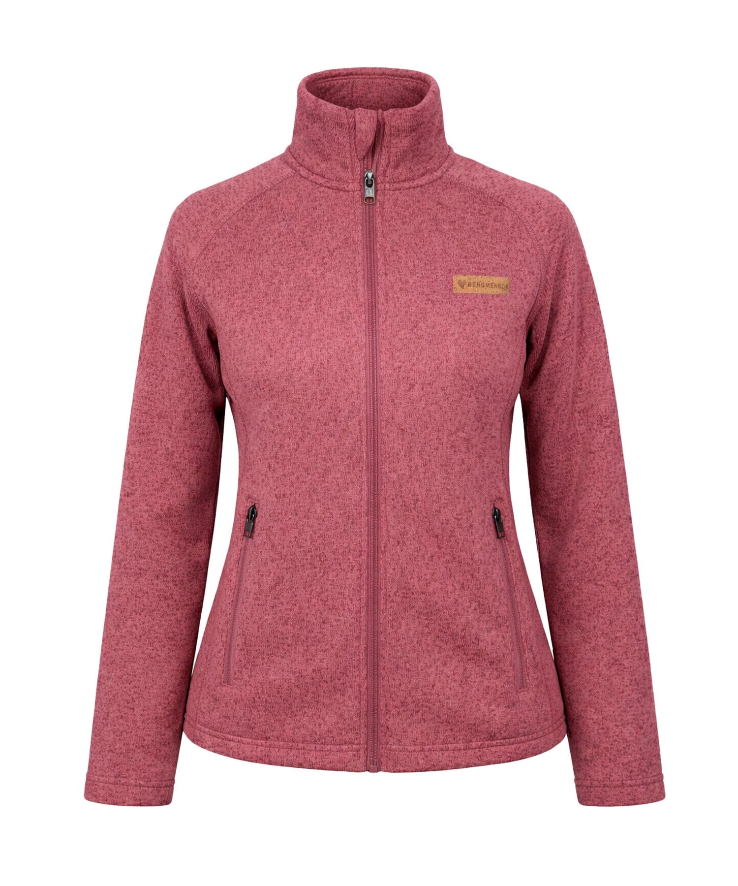 BERGMENSCH Damen Strickfleece Jacke in Hibiscus