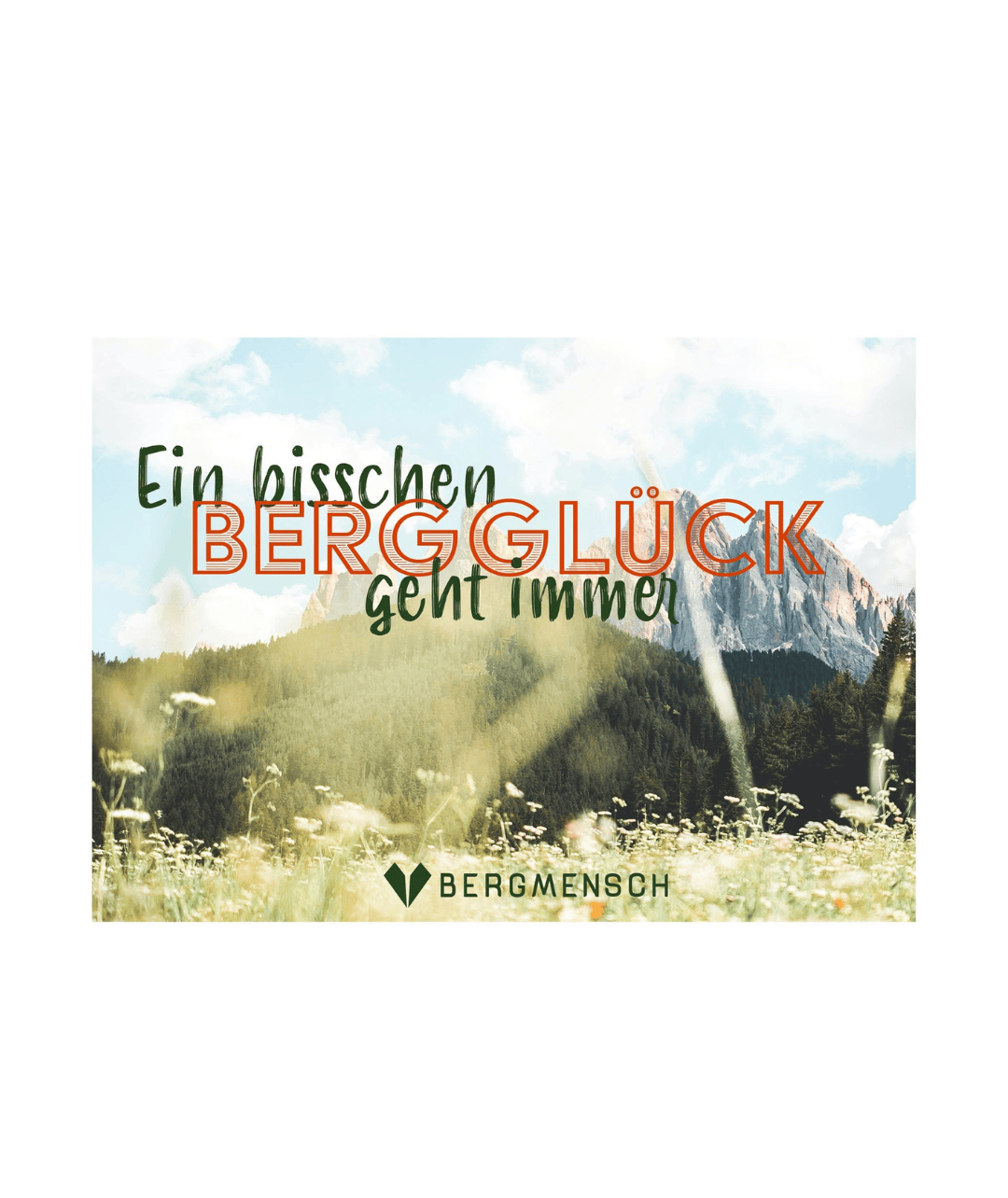 Bergmensch Geschenkgutscheinkarte Sommer