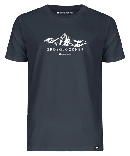 BERGMENSCH Unisex Premium Organic T-Shirt "Großglockner" in India Ink Grey