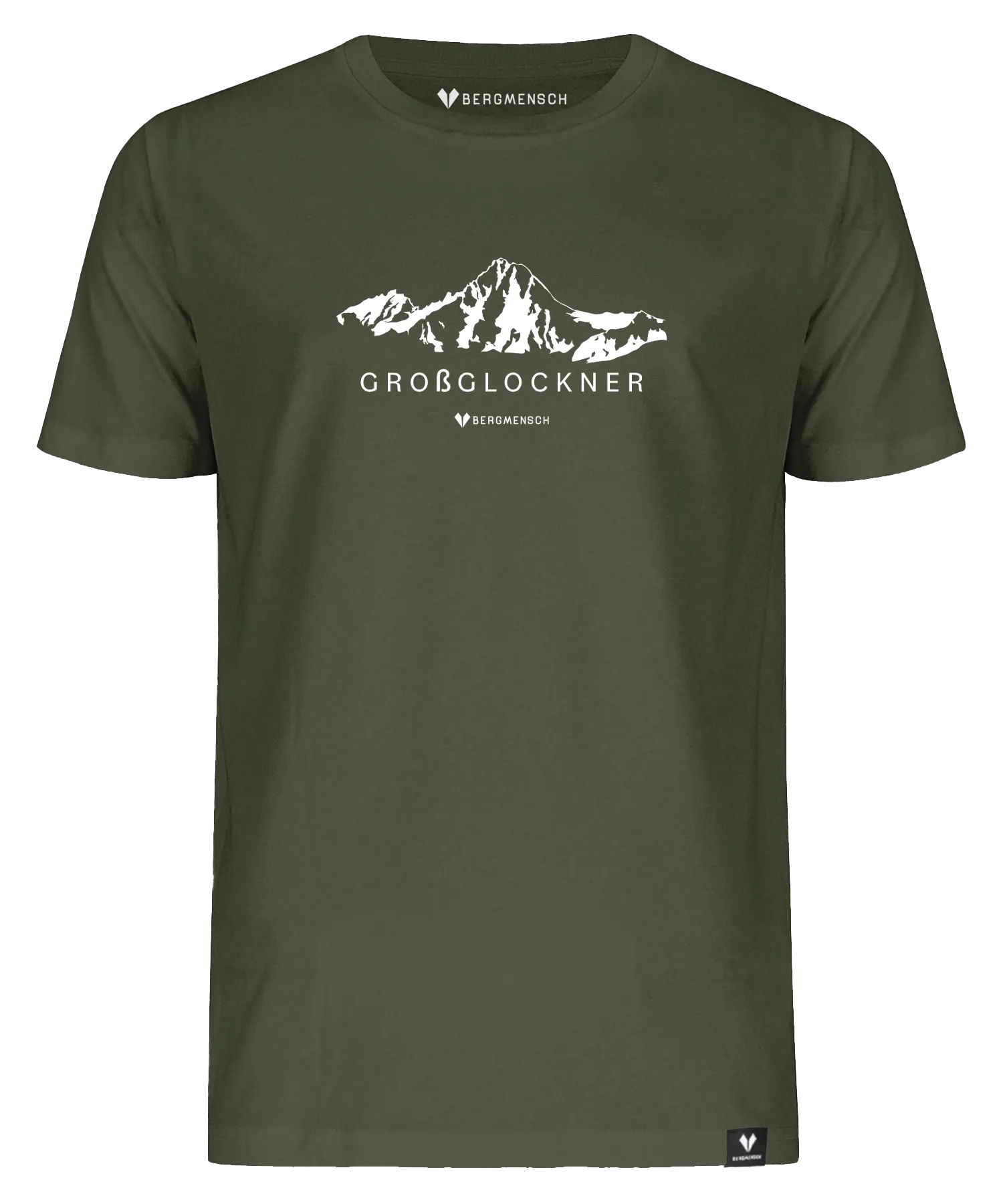 BERGMENSCH Unisex Premium Organic T-Shirt "Großglockner" in Khaki