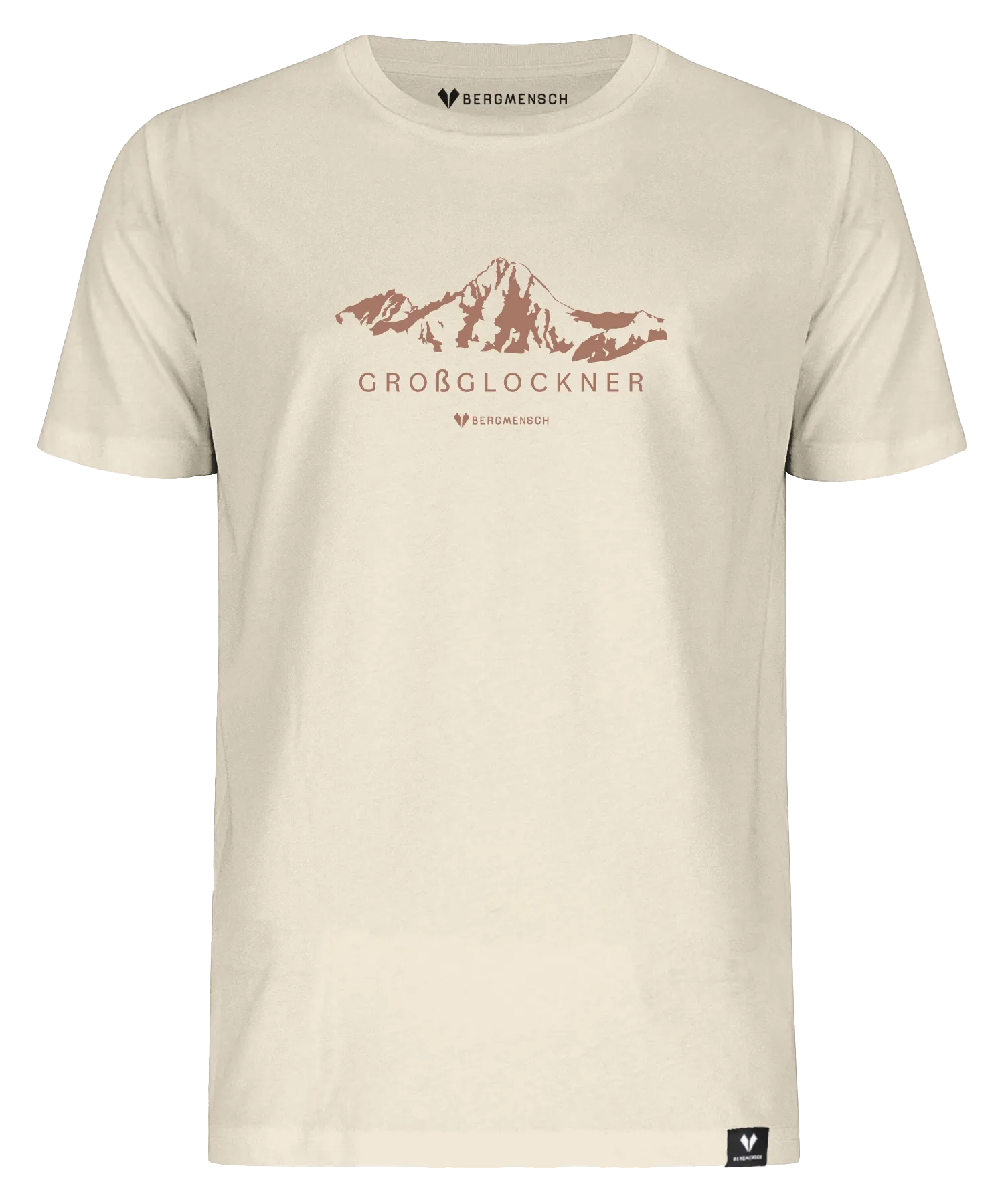 BERGMENSCH Unisex Premium Organic T-Shirt "Großglockner" in Natural Raw