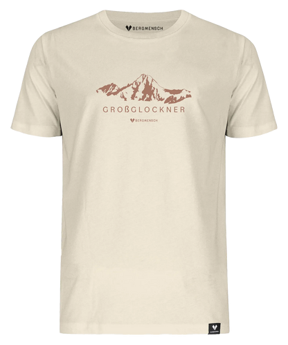 BERGMENSCH Unisex Premium Organic T-Shirt "Großglockner" in Natural Raw