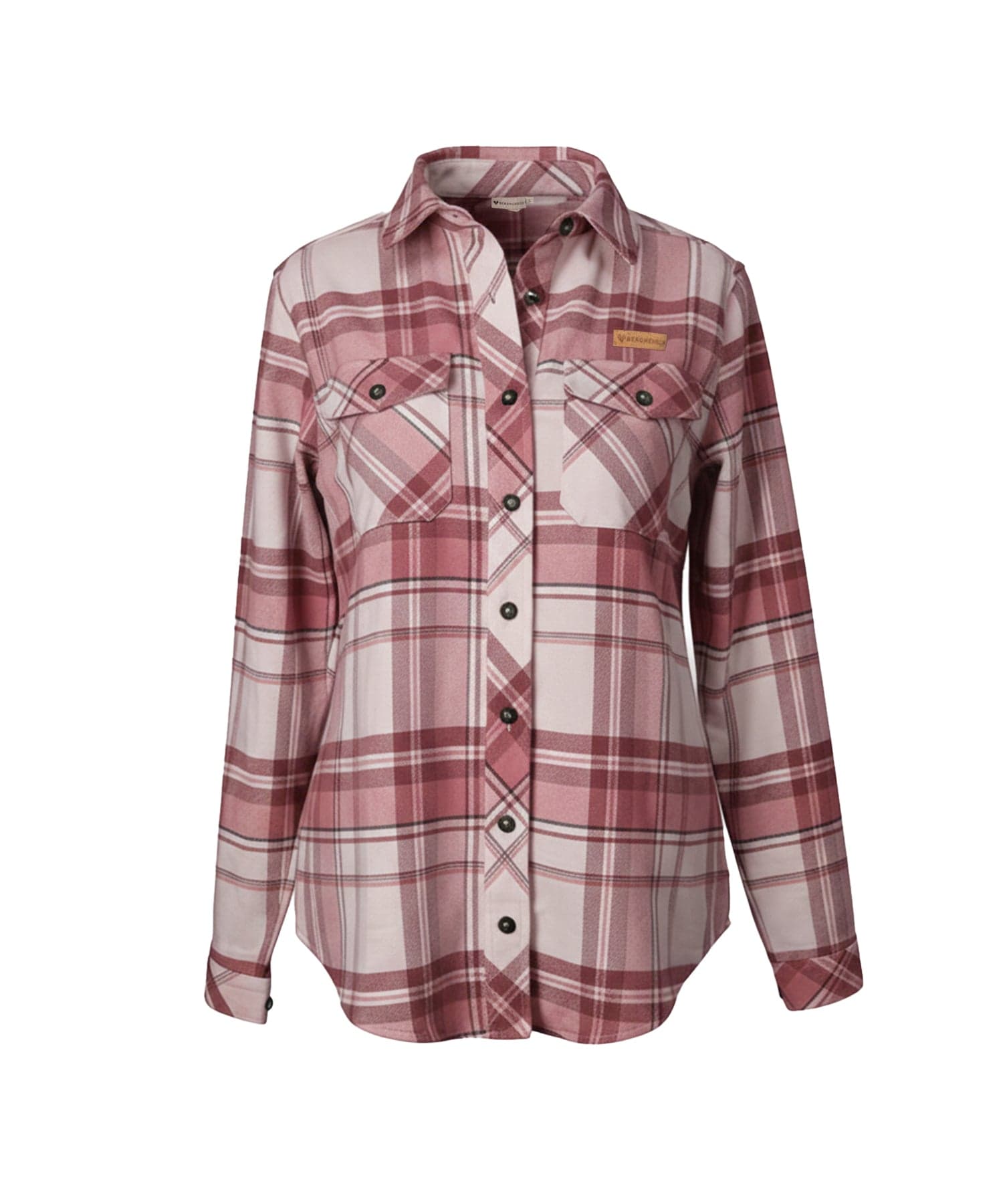 BERGMENSCH Flanell Overshirt Damen in Hibiscus