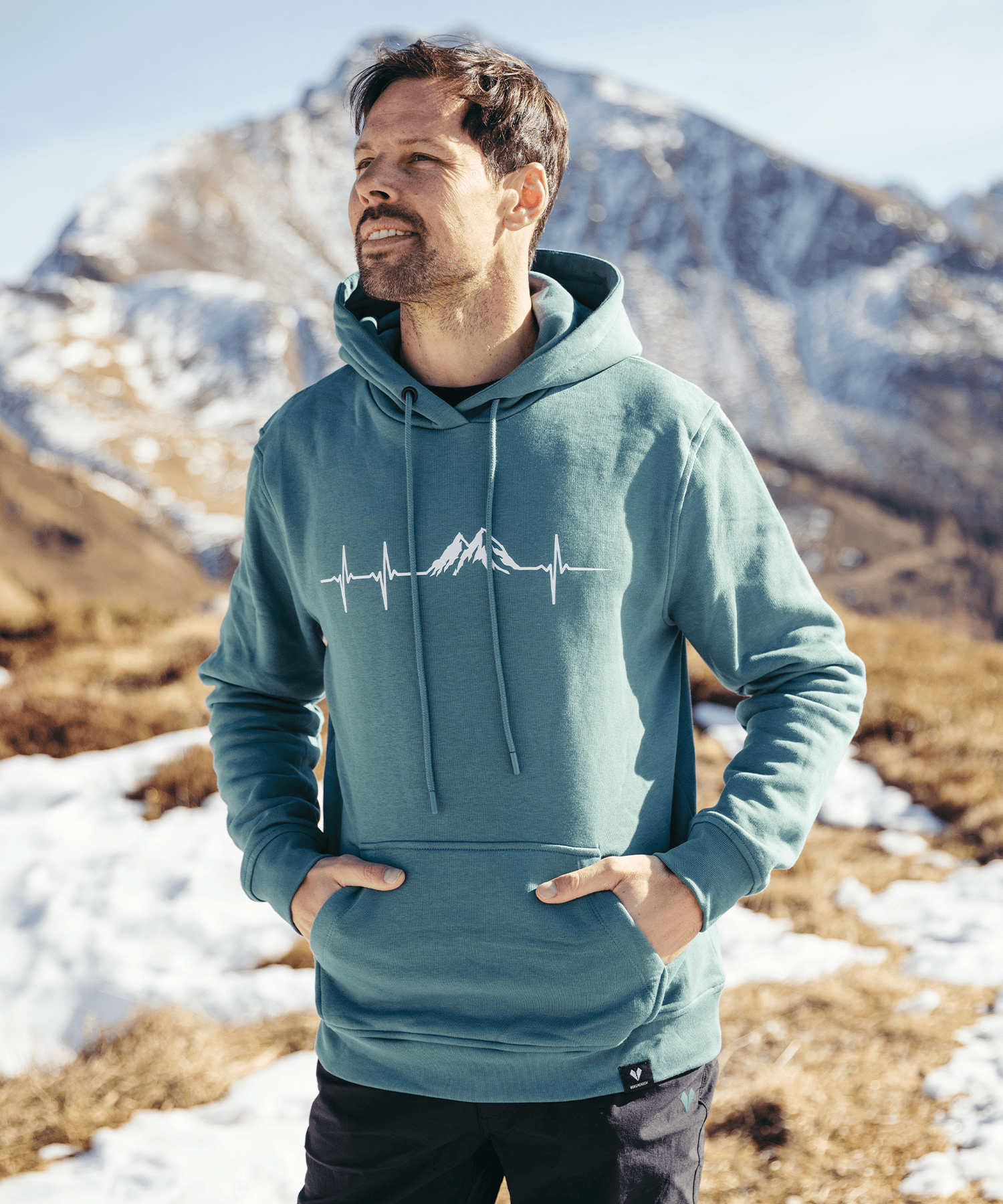 Herzschlag Berge - Unisex Premium Organic Hoodie