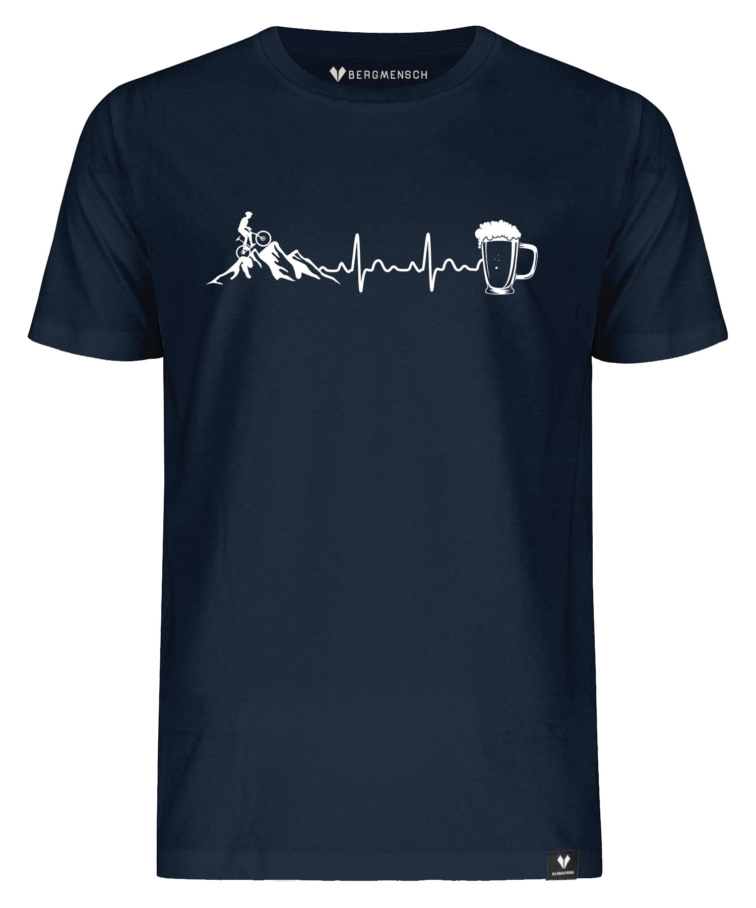 Herzschlag Mountainbike Bier - Unisex Premium Organic Shirt