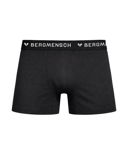 BERGMENSCH Boxer Short Merino in schwarz