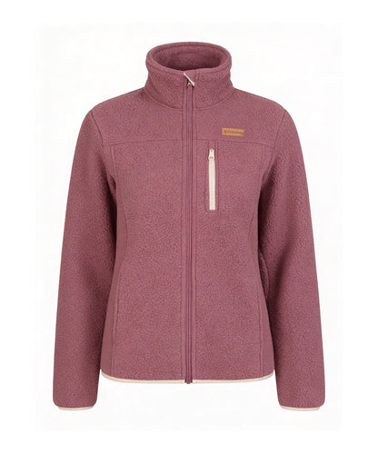 BERGMENSCH Damen Sherpa Fleece Jacke in Hibiscus