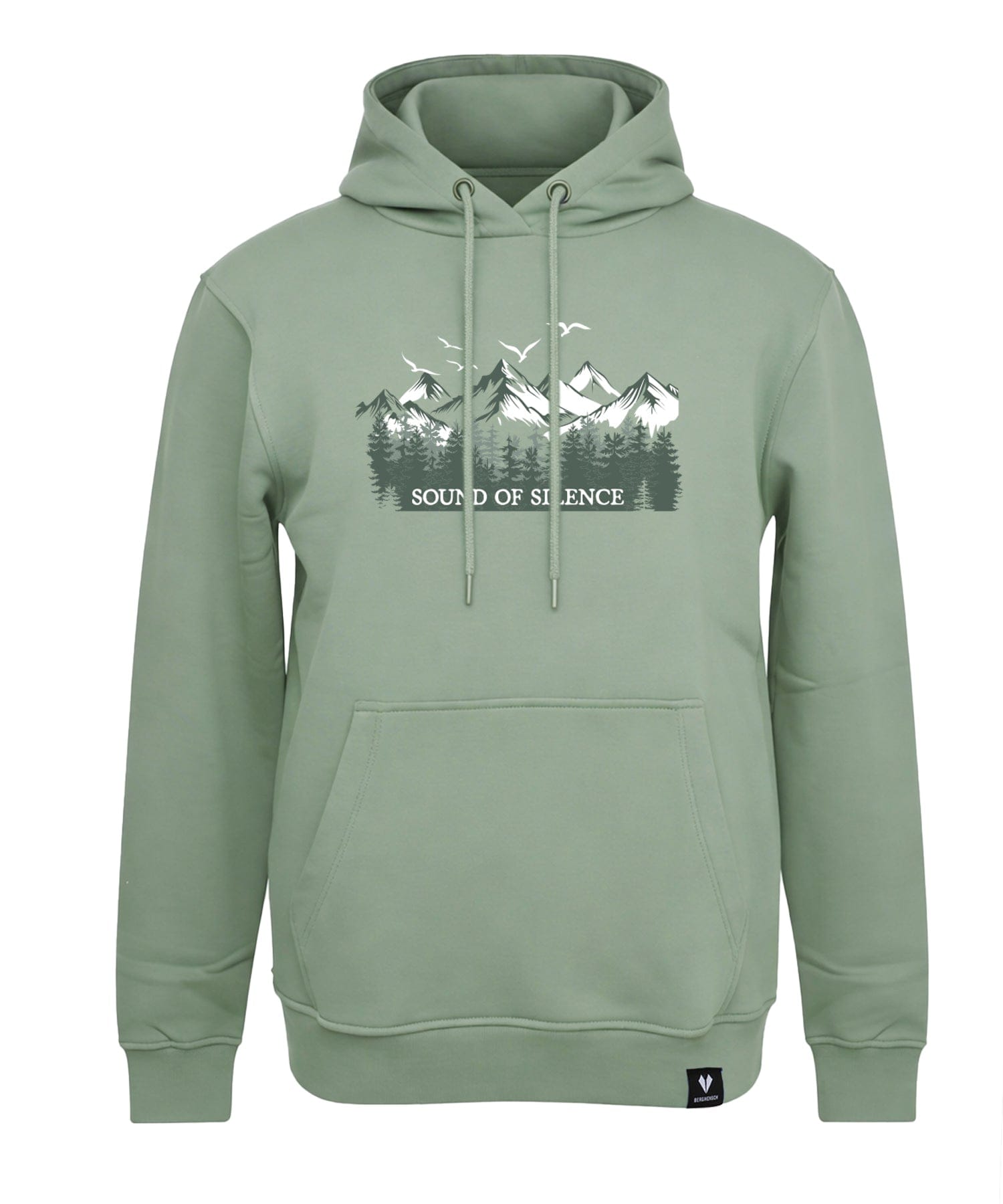 BERGMENSCH Unisex Premium Organic Hoodie "Sound of Silence" in Aloe