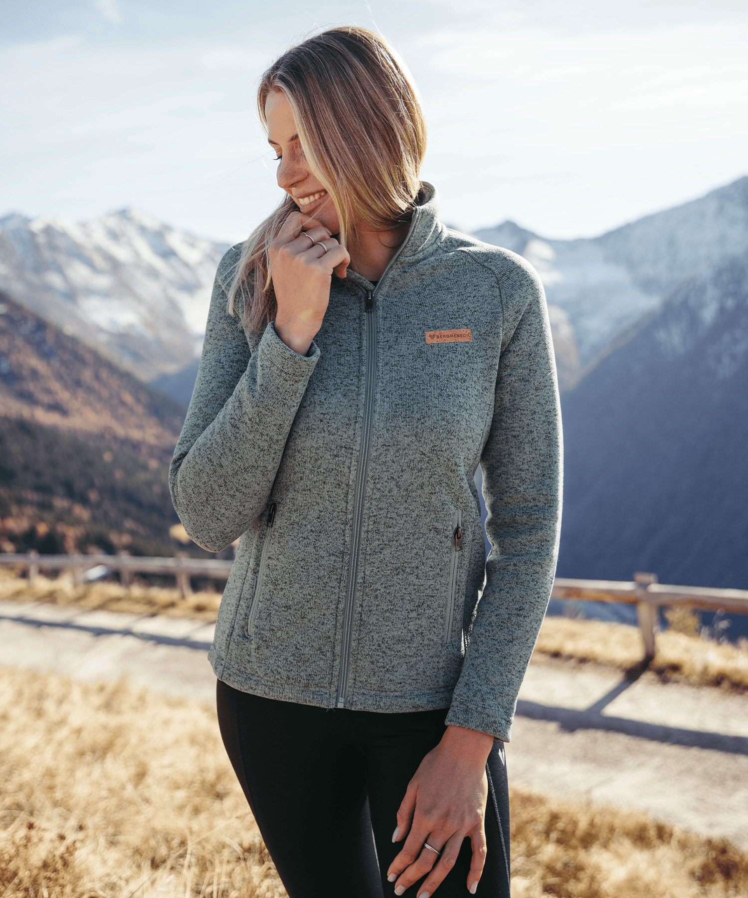 BERGMENSCH® - Damen Strickfleece-Jacke