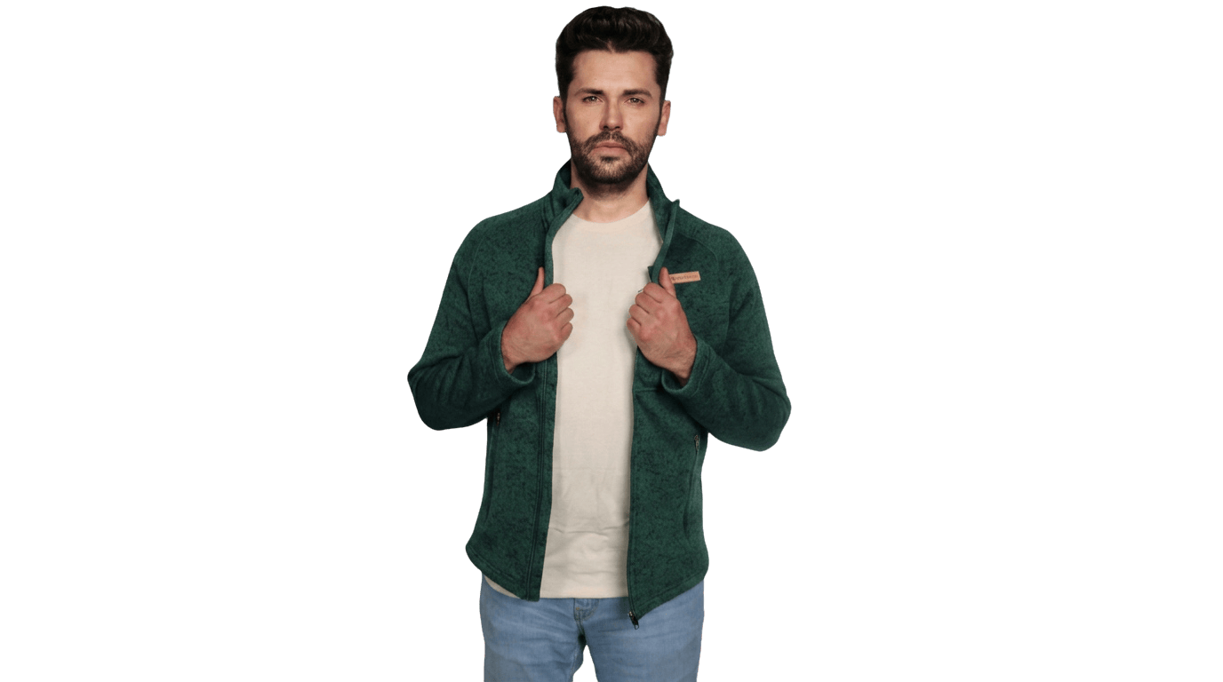 BERGMENSCH® - Herren Strickfleece-Jacke