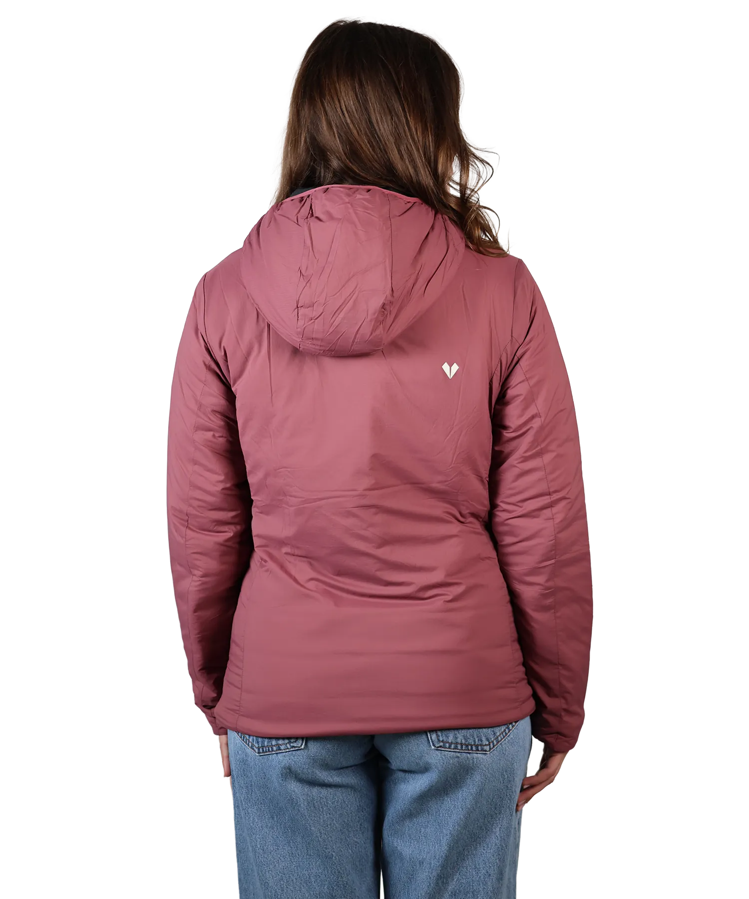 Rückansicht Bergmensch Damen Thermolite Jacke in Hibiskus