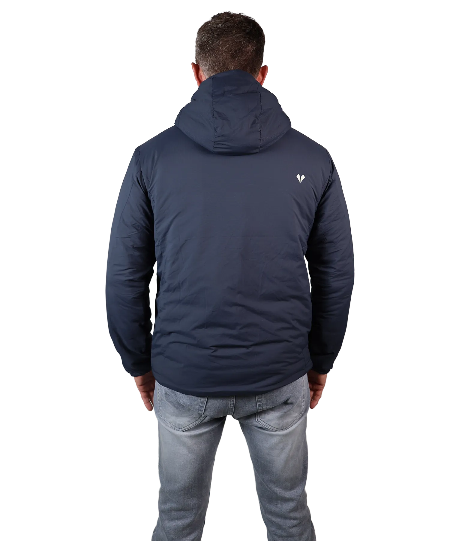 Rückansicht Bergmensch Herren Thermolite Jacke in india ink Grey
