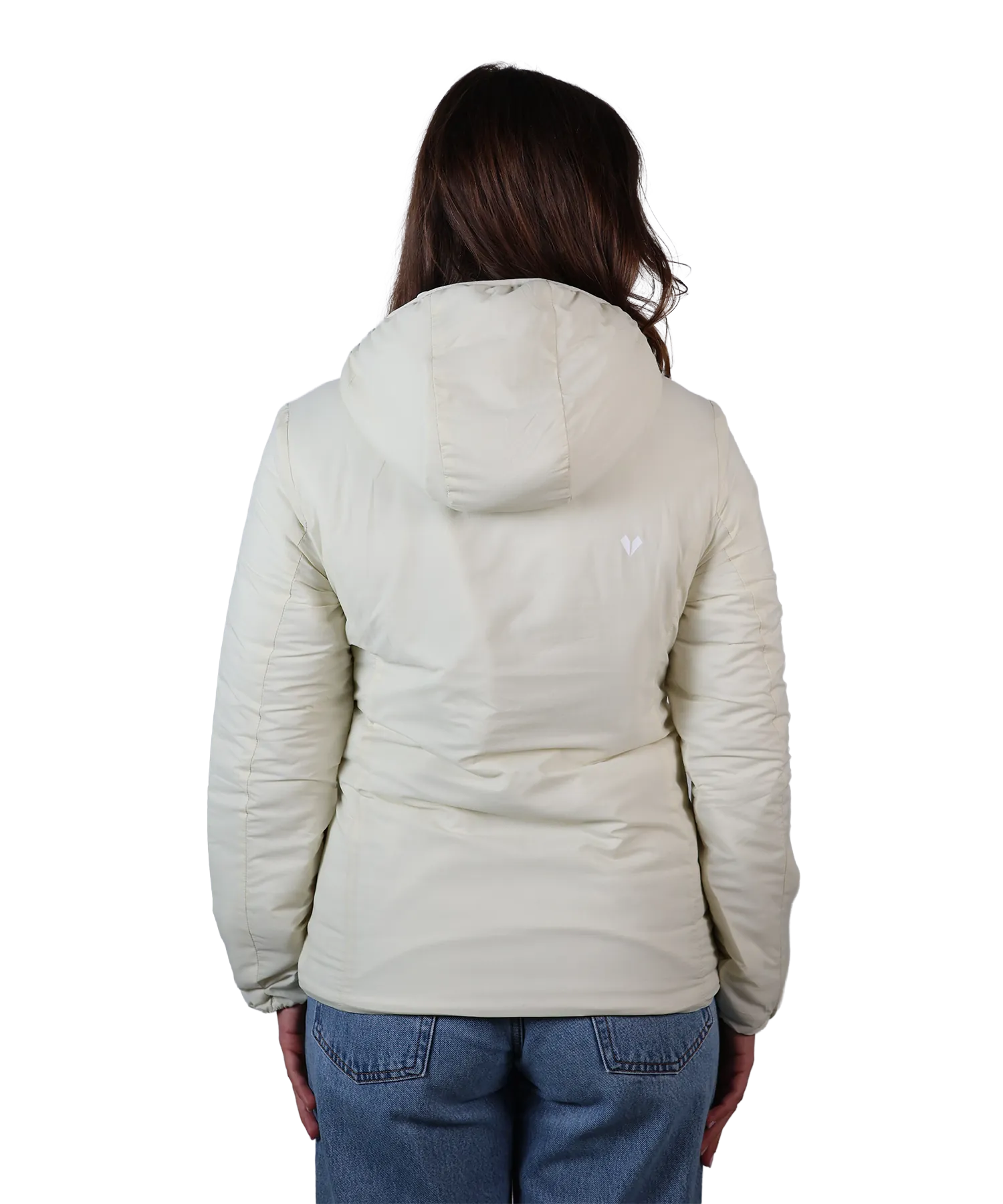 Rückansicht Bergmensch Damen Thermolite Jacke in Whitecap Grey