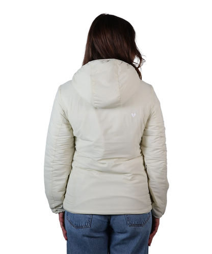 Rückansicht Bergmensch Damen Thermolite Jacke in Whitecap Grey